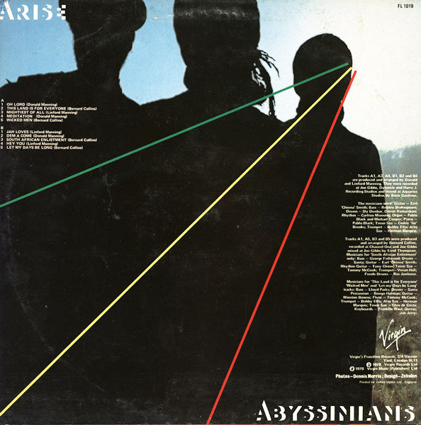 The Abyssinians : Arise (LP, Album)