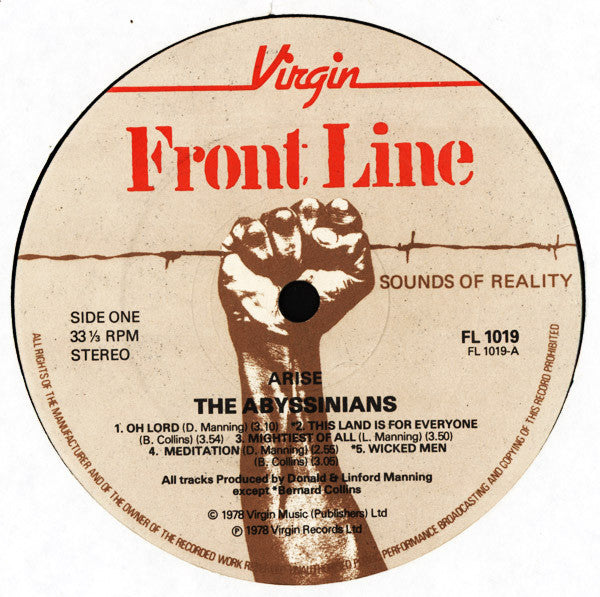 The Abyssinians : Arise (LP, Album)