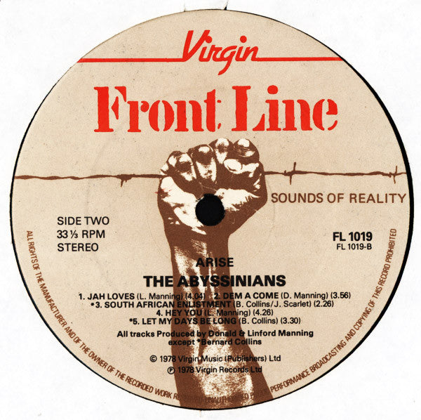 The Abyssinians : Arise (LP, Album)