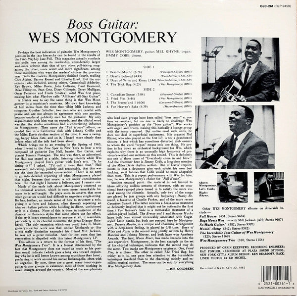 Wes Montgomery ~ Boss Guitar (Vinyl) - Djungel & Jazz