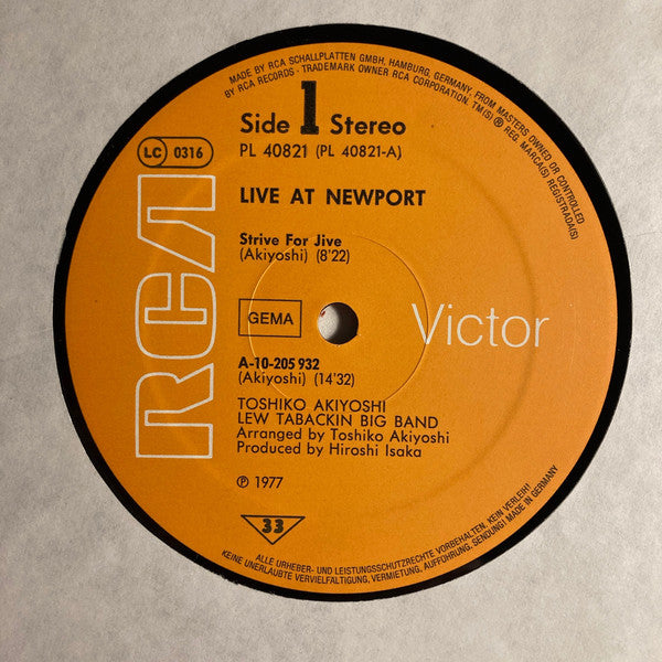 Toshiko Akiyoshi-Lew Tabackin Big Band ~ Live At Newport (Vinyl) - Djungel & Jazz