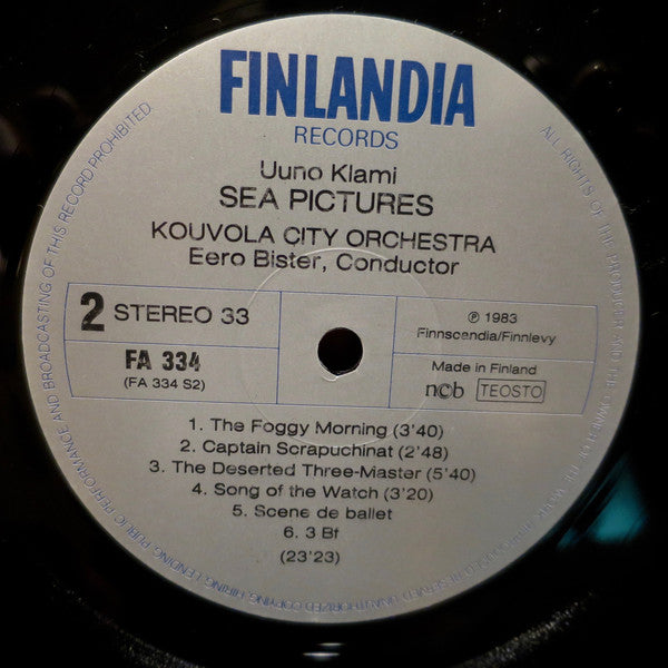 Uuno Klami - Ilkka Talvi, Kouvola City Orchestra, Eero Bister ~ Violin Concerto • Sea Pictures (Vinyl) - Djungel & Jazz