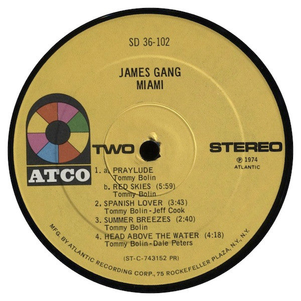 James Gang : Miami (LP, Album, PR )