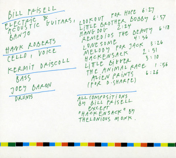 The Bill Frisell Band ~ Lookout For Hope (Vinyl) - Djungel & Jazz