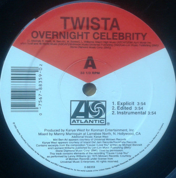 Twista ~ Overnight Celebrity /  Like A 24 (Vinyl) - Djungel & Jazz