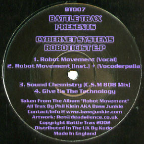 Cybernet Systems ~ Roboticist EP (Vinyl) - Djungel & Jazz