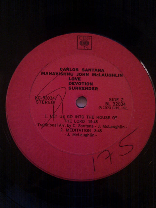 Carlos Santana & John McLaughlin ~ Love Devotion Surrender (Vinyl) - Djungel & Jazz