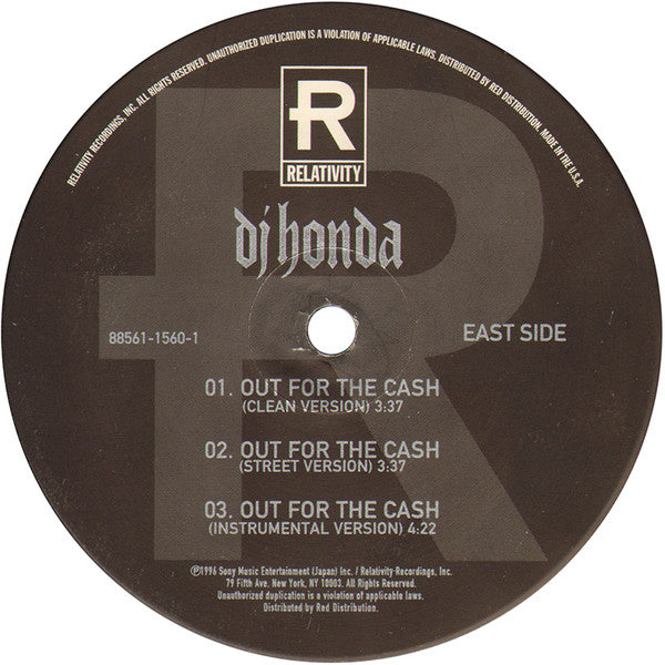 DJ Honda ~ Out For The Cash (Vinyl) - Djungel & Jazz