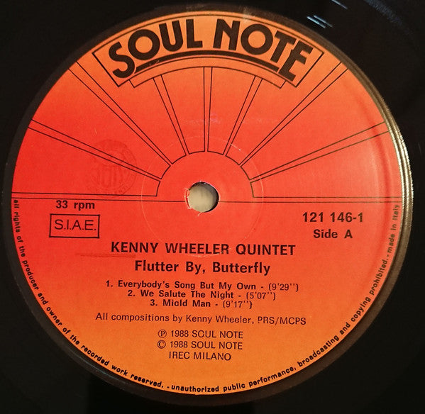 Kenny Wheeler Quintet ~ Flutter By, Butterfly (Vinyl) - Djungel & Jazz