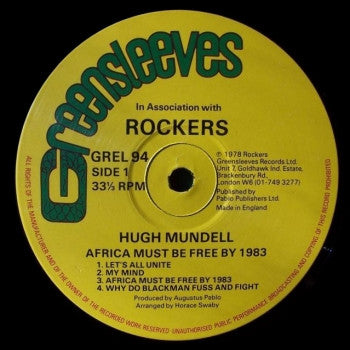 Hugh Mundell : Africa Must Be Free By 1983 (LP, Album, RE)