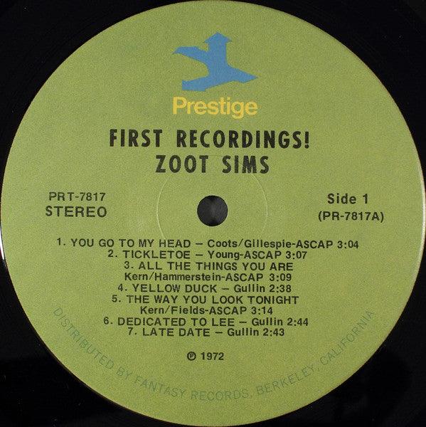 Zoot Sims ~ First Recordings! (Vinyl) - Djungel & Jazz
