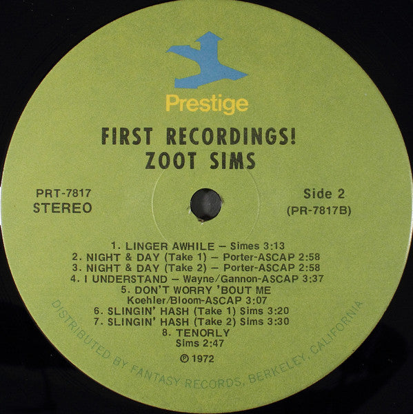 Zoot Sims ~ First Recordings! (Vinyl) - Djungel & Jazz