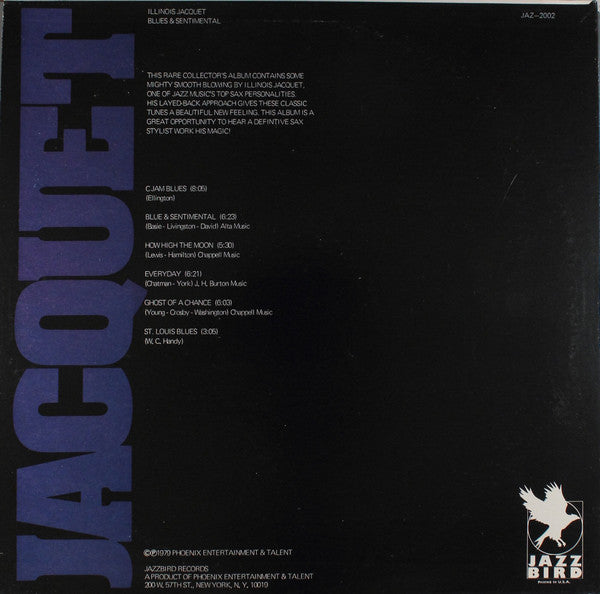Illinois Jacquet ~ Blues & Sentimental (Vinyl) - Djungel & Jazz