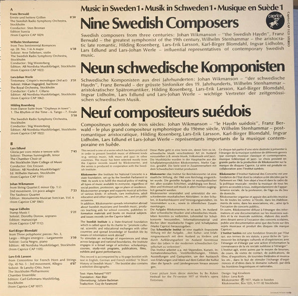 Various ~ Music In Sweden 1: Nine Swedish Composers (Vinyl) - Djungel & Jazz