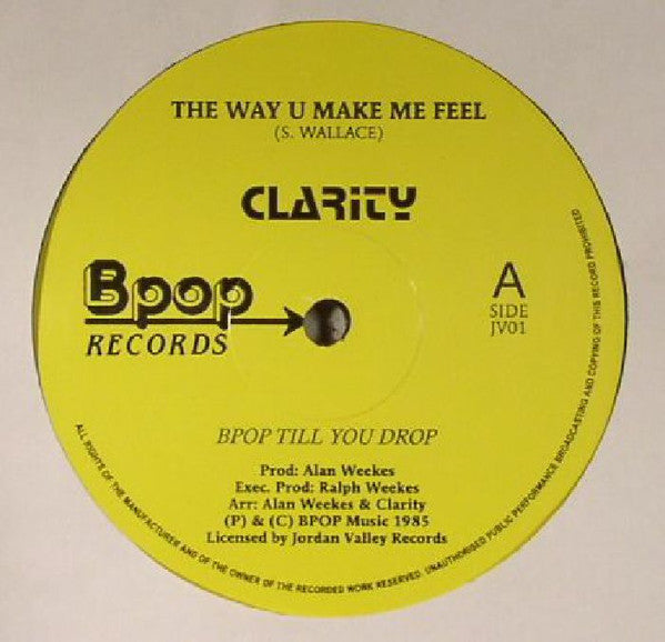 Clarity (3) : The Way U Make Me Feel (12", RE, RM)