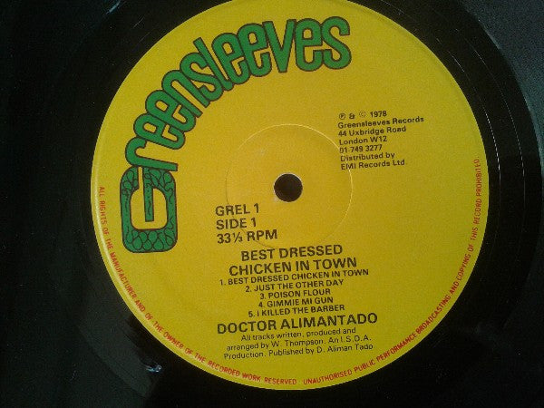 Dr. Alimantado : Best Dressed Chicken In Town (LP, Album)