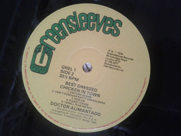 Dr. Alimantado : Best Dressed Chicken In Town (LP, Album)