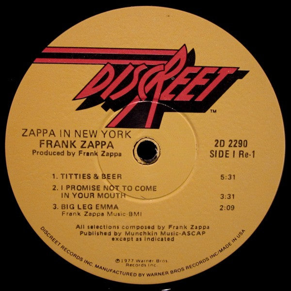 Frank Zappa ~ Zappa In New York (Vinyl) - Djungel & Jazz
