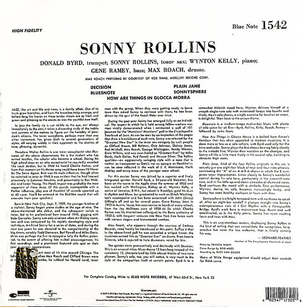 Sonny Rollins ~ Sonny Rollins Volume 1 (Vinyl) - Djungel & Jazz