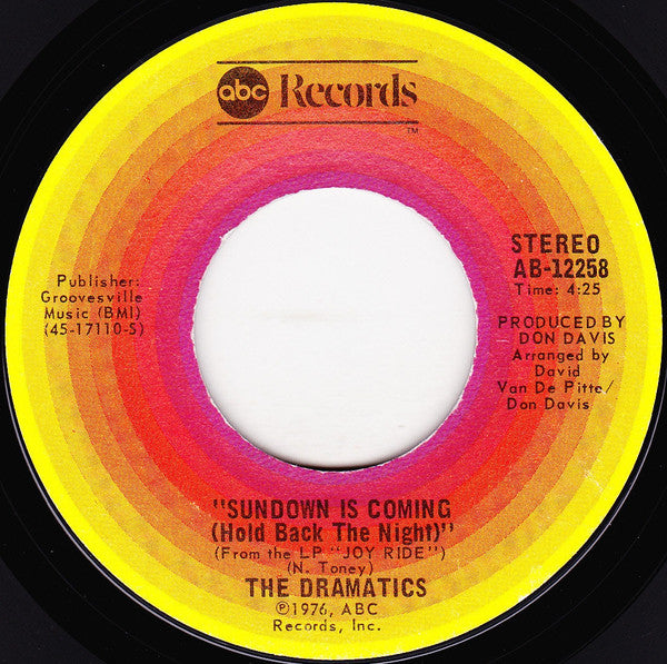 The Dramatics ~ I Can't Get Over You / Sundown Is Coming (Hold Back The Night) (Vinyl) - Djungel & Jazz
