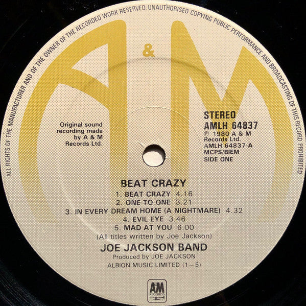 Joe Jackson Band : Beat Crazy (LP, Album)