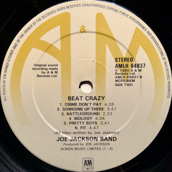 Joe Jackson Band : Beat Crazy (LP, Album)