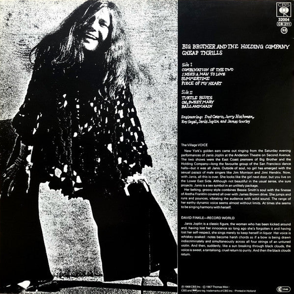 Big Brother & The Holding Company ~ Cheap Thrills (Vinyl) - Djungel & Jazz