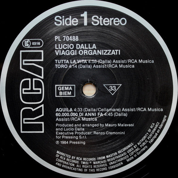 Lucio Dalla ~ Viaggi Organizzati (Vinyl) - Djungel & Jazz