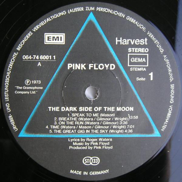 Pink Floyd : The Dark Side Of The Moon (LP, Album, RE, Gat)