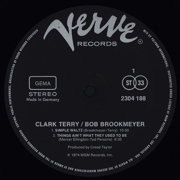 Clark Terry & Bob Brookmeyer ~ Clark Terry & Bob Brookmeyer (Vinyl) - Djungel & Jazz