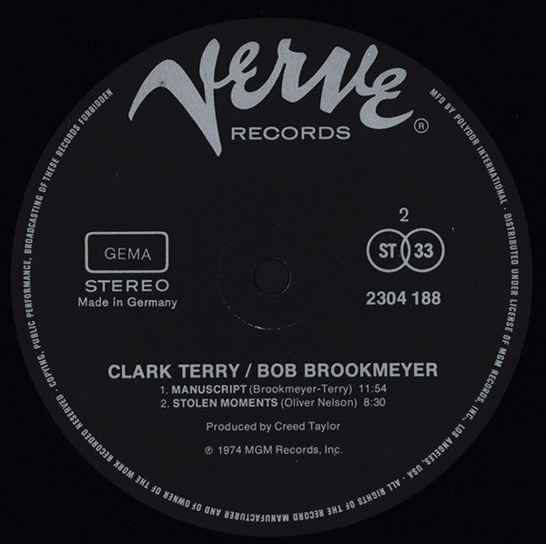 Clark Terry & Bob Brookmeyer ~ Clark Terry & Bob Brookmeyer (Vinyl) - Djungel & Jazz