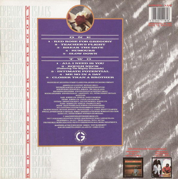 Gregory Isaacs ~ Red Rose For Gregory (Vinyl) - Djungel & Jazz
