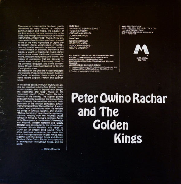 Peter Owino Rachar And Golden Kings Band : Safari To Sierra Leone (LP, Album)