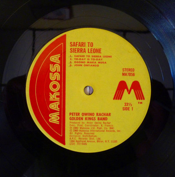 Peter Owino Rachar And Golden Kings Band : Safari To Sierra Leone (LP, Album)