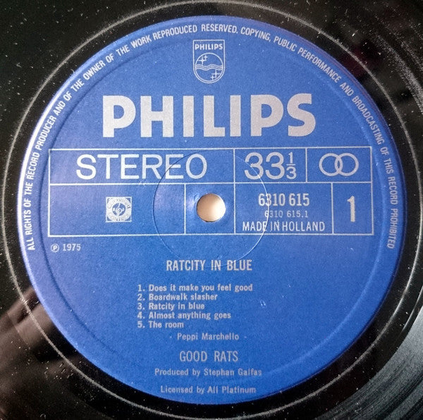 Good Rats ~ Ratcity In Blue (Vinyl) - Djungel & Jazz