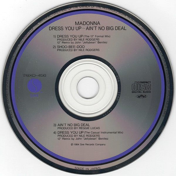 Madonna ~ Dress You Up ~ Ain't No Big Deal (Vinyl) - Djungel & Jazz