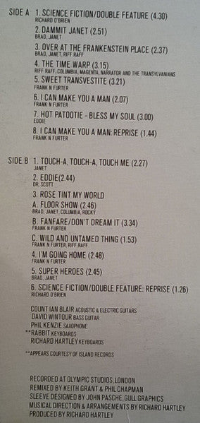 "The Rocky Horror Picture Show" Original Cast ~ The Rocky Horror Picture Show - Original Sound Track (Vinyl) - Djungel & Jazz