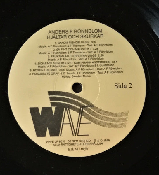 Anders F Rönnblom ~ Hjältar Och Skurkar (Vinyl) - Djungel & Jazz