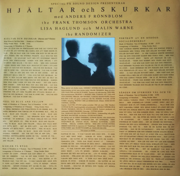 Anders F Rönnblom ~ Hjältar Och Skurkar (Vinyl) - Djungel & Jazz