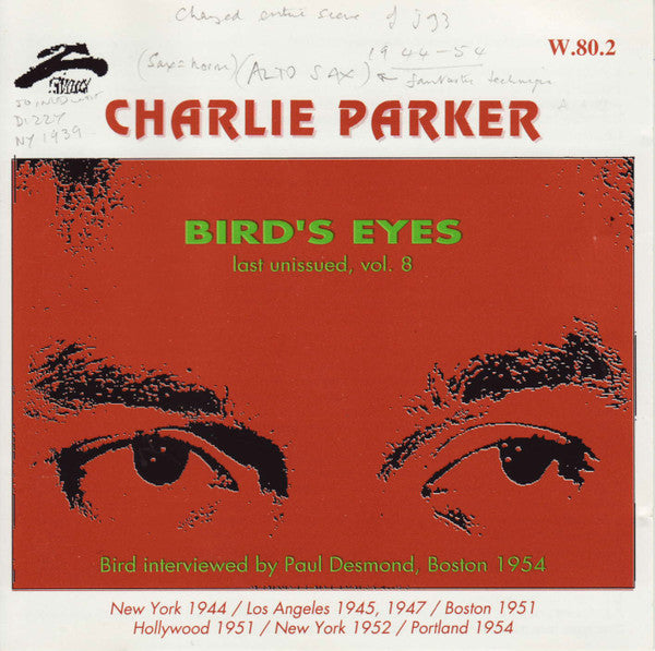 Charlie Parker : Bird's Eyes: Last Unissued, Vol. 8 (CD, Comp)