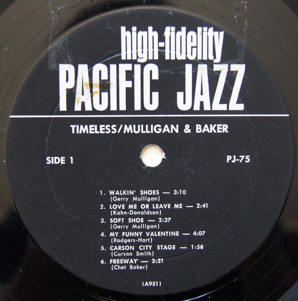 Gerry Mulligan / Chet Baker : Timeless (LP, Comp)