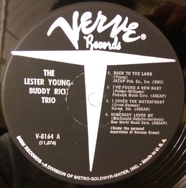 Lester Young-Buddy Rich Trio : The Lester Young Buddy Rich Trio (LP, Mono, RE)