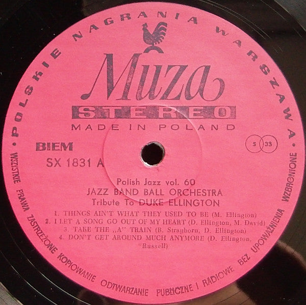 Jazz Band Ball Orchestra ~ Tribute To Duke Ellington (Vinyl) - Djungel & Jazz