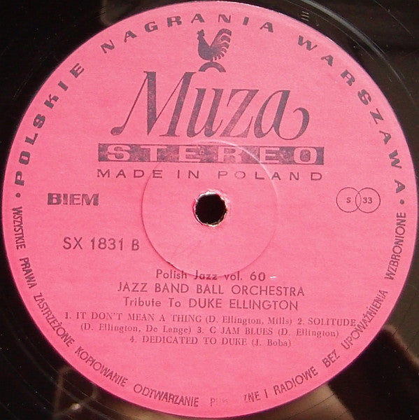 Jazz Band Ball Orchestra ~ Tribute To Duke Ellington (Vinyl) - Djungel & Jazz