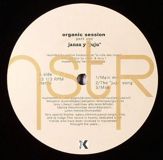 Mainstreet (2) : The Organic Session Part One (12")