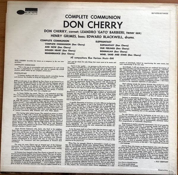 Don Cherry ~ Complete Communion (Vinyl) - Djungel & Jazz