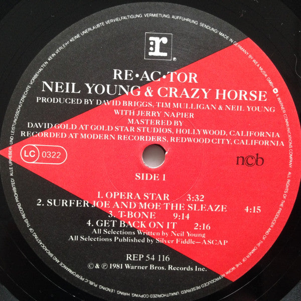 Neil Young & Crazy Horse : Reactor (LP, Album)