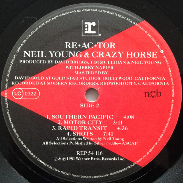 Neil Young & Crazy Horse ~ Reactor (Vinyl) - Djungel & Jazz