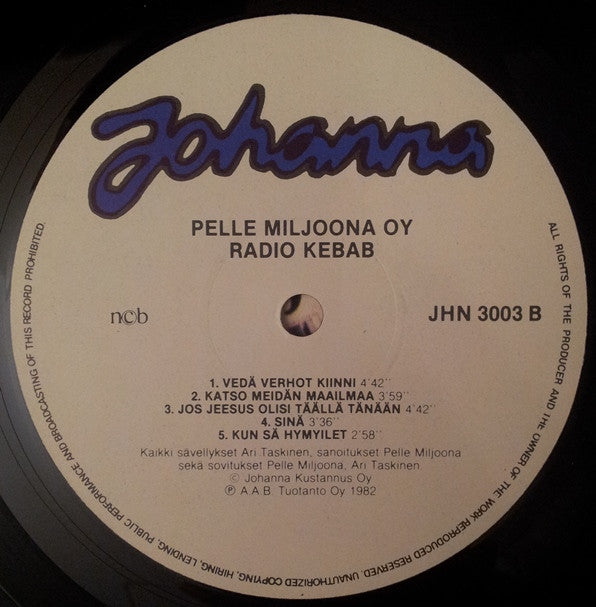 Pelle Miljoona Oy : Radio Kebab (LP, Album)