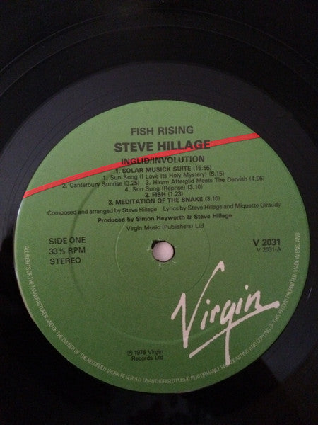 Steve Hillage ~ Fish Rising (Vinyl) - Djungel & Jazz